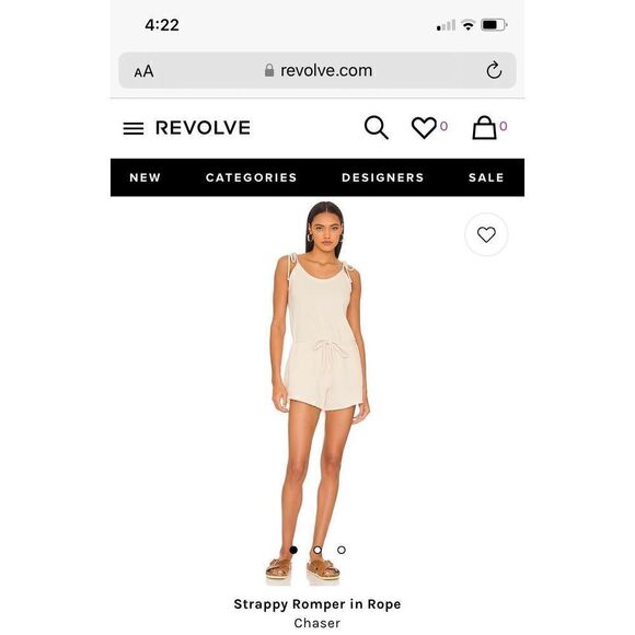 NWT Chaser Strappy Romper in Rope - Picture 6 of 6